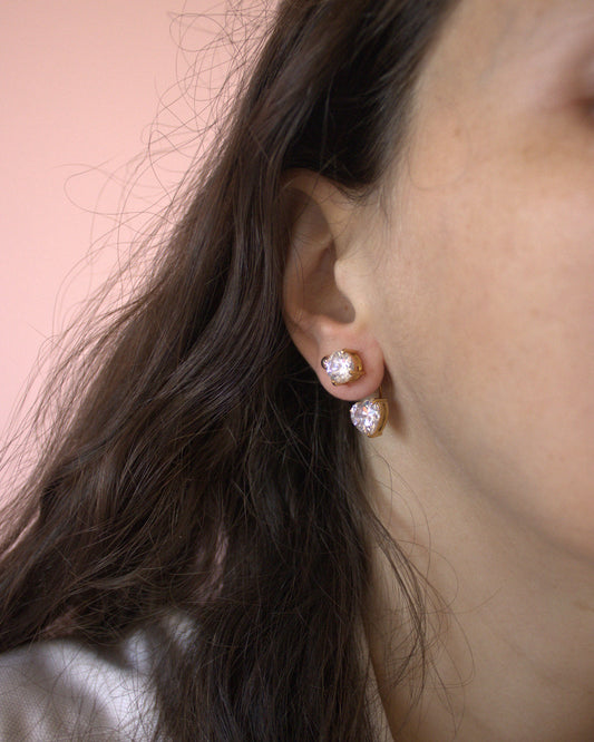 Forever - boucles d'oreilles cerceau coeur portées