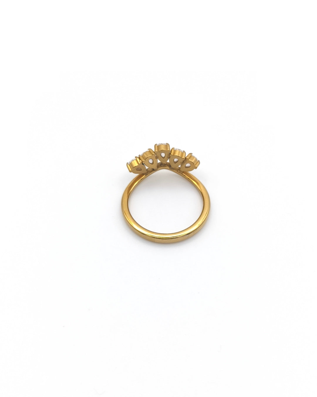 Prestige - bague 5 zircons vue arrière