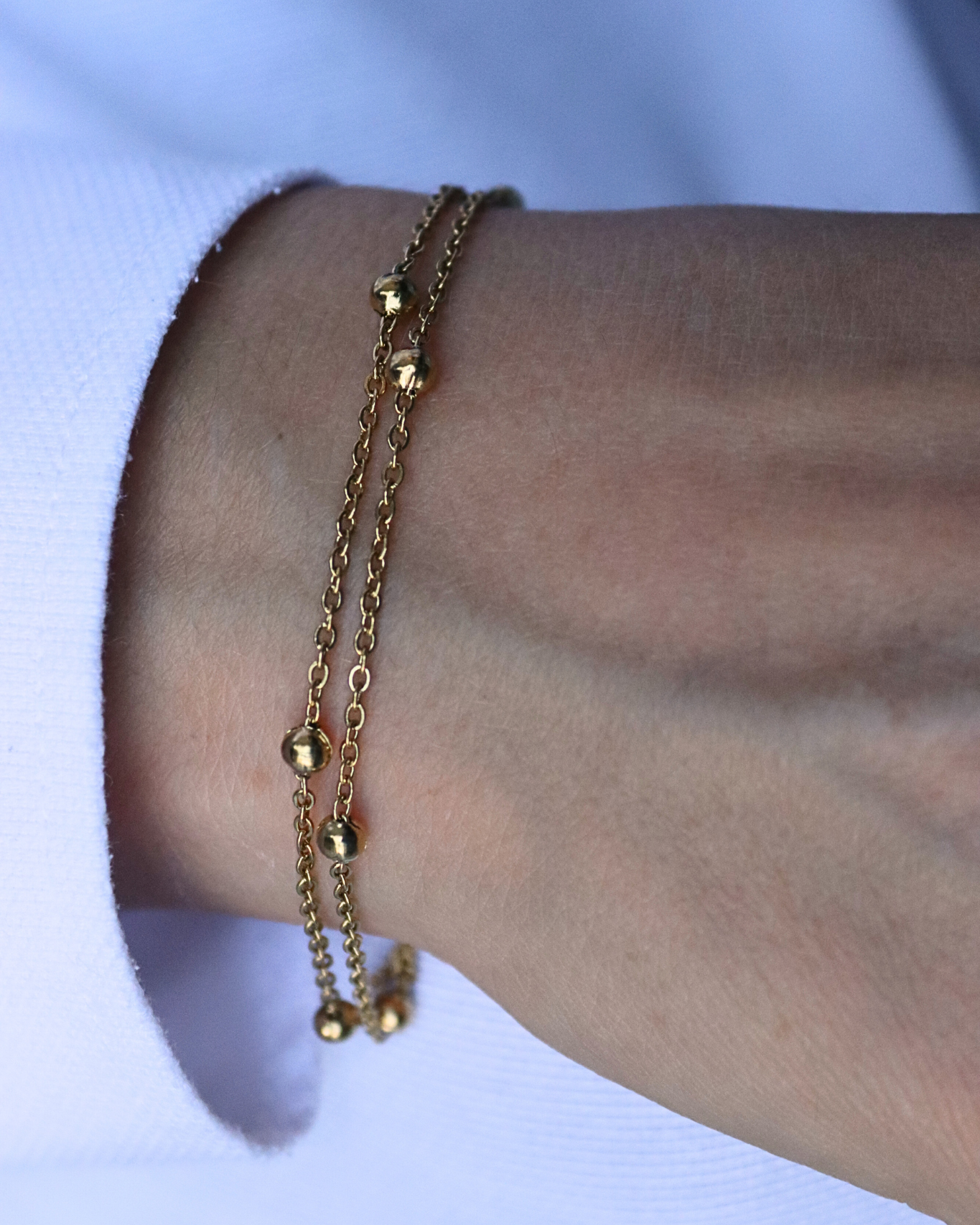 phot bracelet double satellite porté