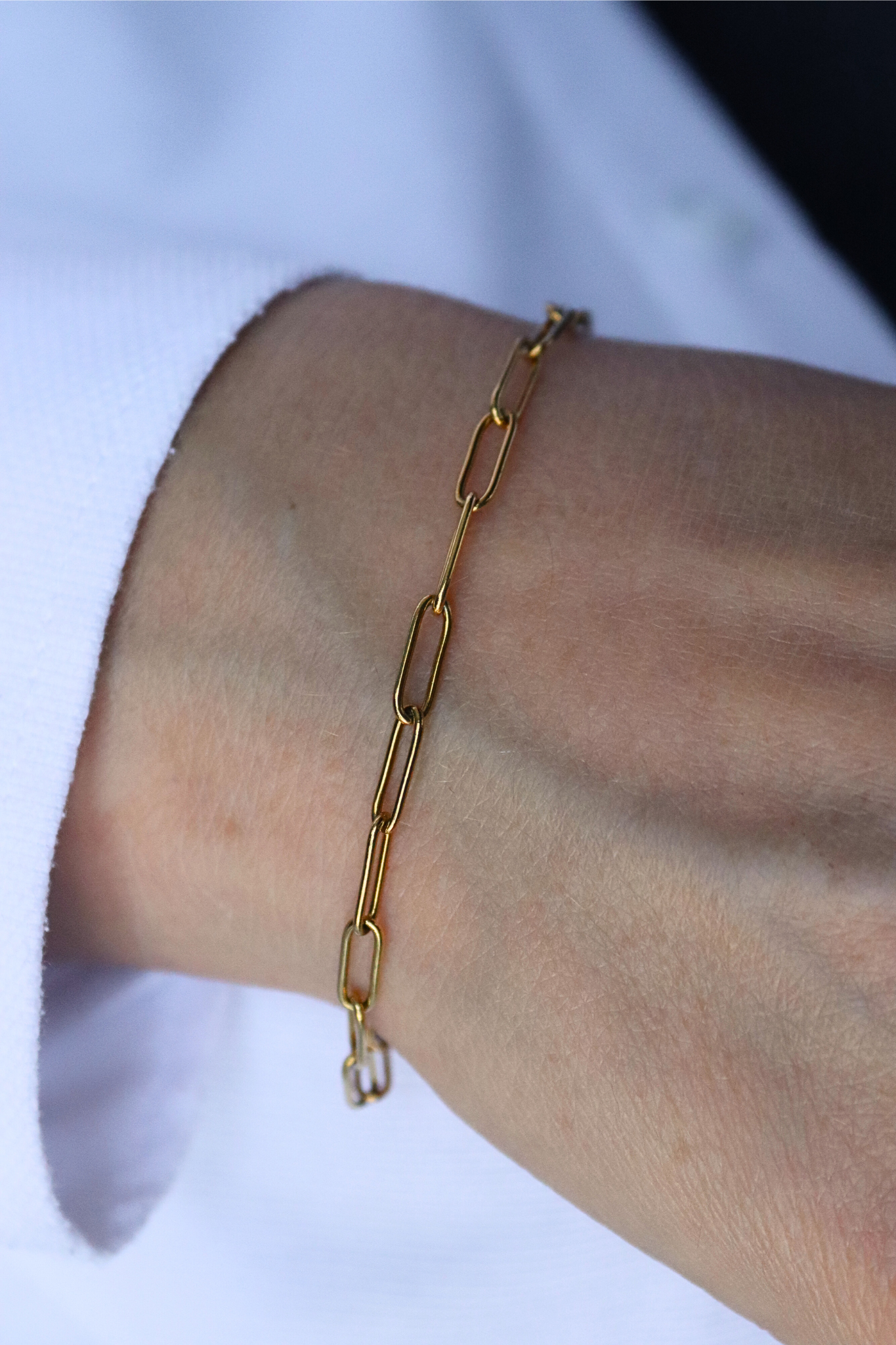 photo bracelet maille trombone porté