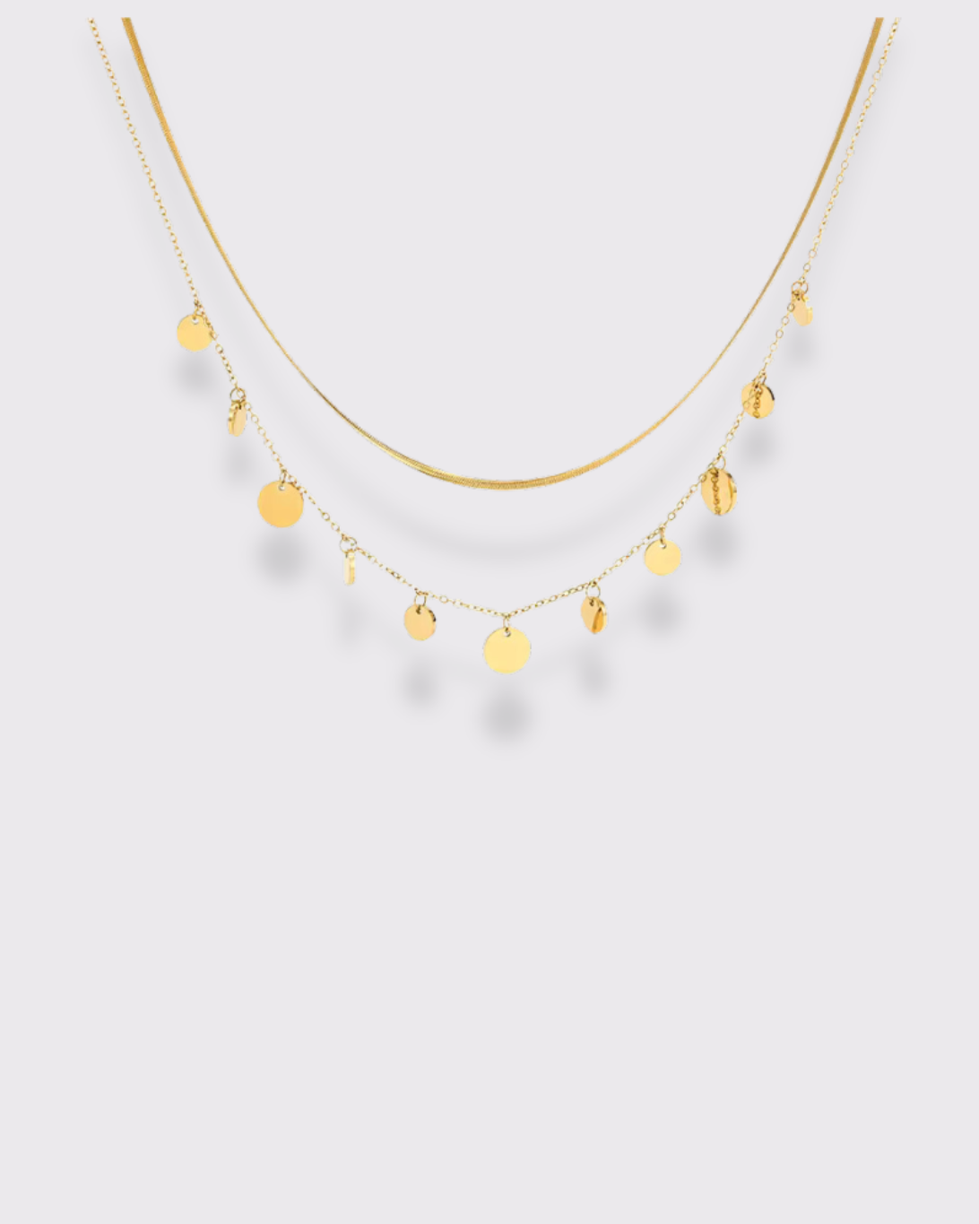photo du collier double serpentine ronde et pastiles