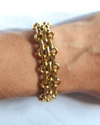 Aube - bracelet maille retro porté