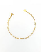 Charme - bracelet chaine de cœurs présentation doré