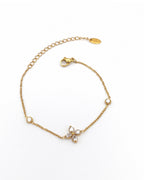 Constellation - bracelet fleur zircon présentation