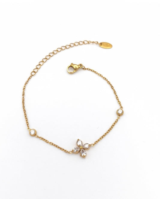 Constellation - bracelet fleur zircon présentation