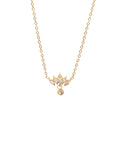 Diadème - collier fleur strass présentation