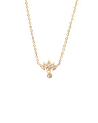 Diadème - collier fleur strass présentation