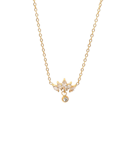 Diadème - collier fleur strass présentation