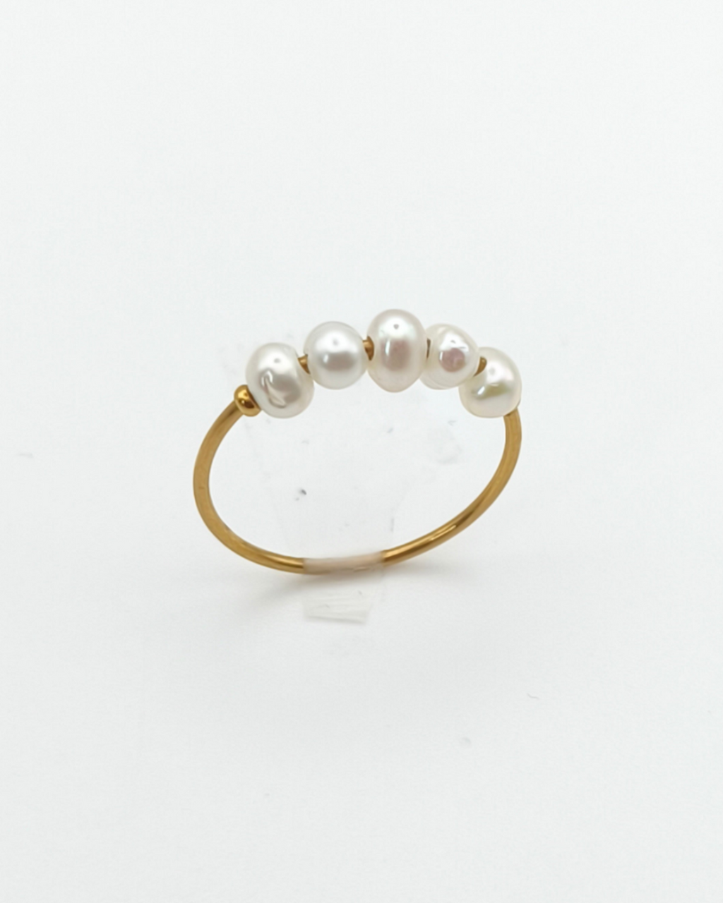 Distinction - bague 5 perles d'eau douce présentation