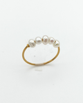Distinction - bague 5 perles d'eau douce présentation