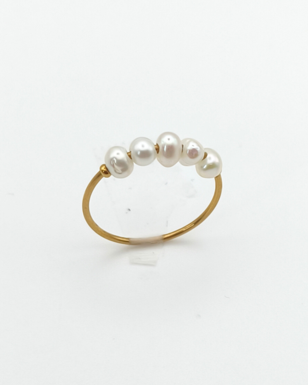 Distinction - bague 5 perles d'eau douce présentation