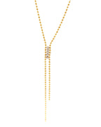 Etincelle - collier à billes et 5 zirconium présentation 