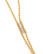 Etincelle - collier à billes et 5 zirconium présentation zoom