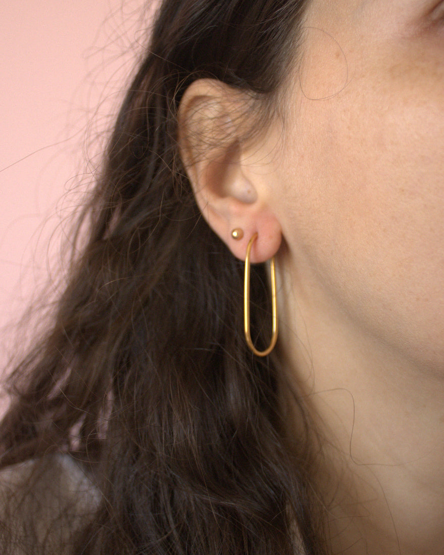 Finesse - boucles d'oreilles oblong ouverte