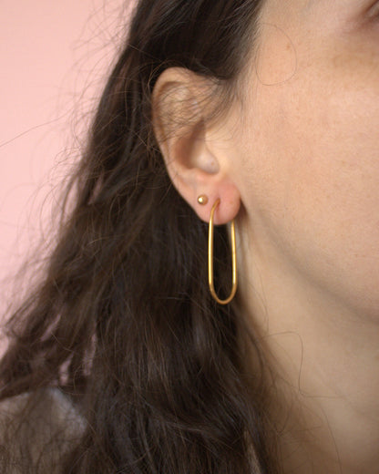 Finesse - boucles d'oreilles oblong ouverte