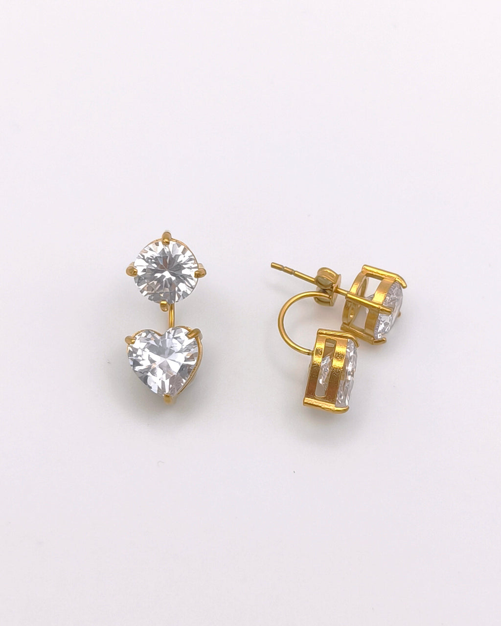 Forever-boucles d'oreilles cerceau cœur présentation vue coté