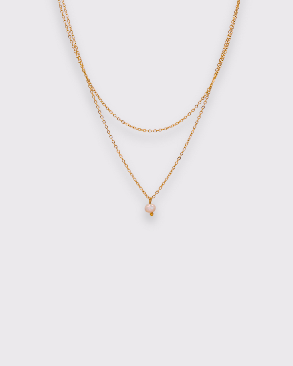 Legend collier double avec perle d'eau douce présentation