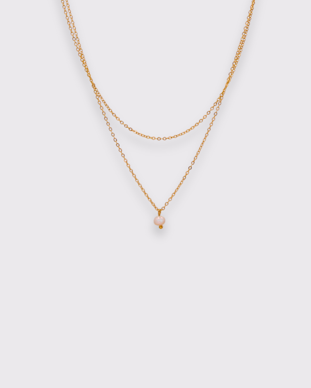 Legend collier double avec perle d'eau douce présentation