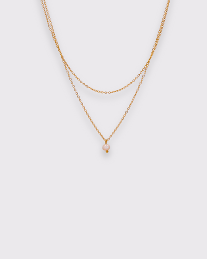 Legend collier double avec perle d'eau douce présentation