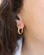Oracle boucles  d'oreilles oblond portée