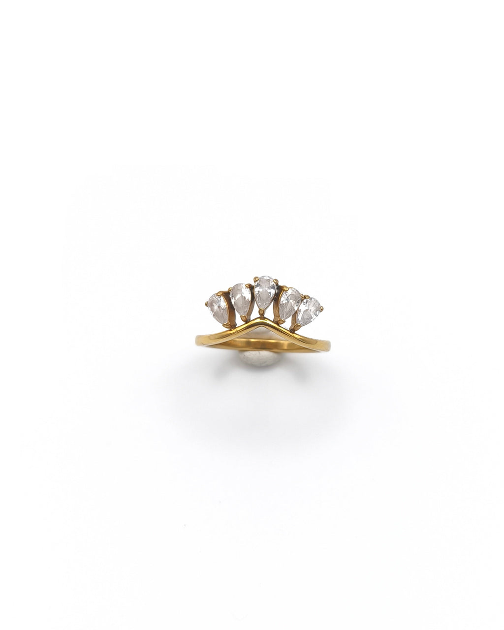 Prestige - bague 5 zircons presentation