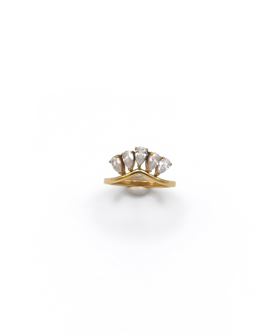 Prestige - bague 5 zircons presentation