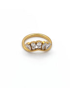 Prestige - bague 5 zircons  présentation