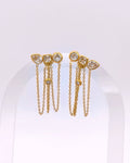 Promise - boucles d'oreilles chaines pendantes zircon presentation