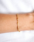Silence - bracelet pavé doré porté 