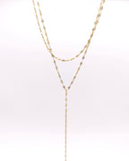 Souplesse - collier Y double maille pépite présentation