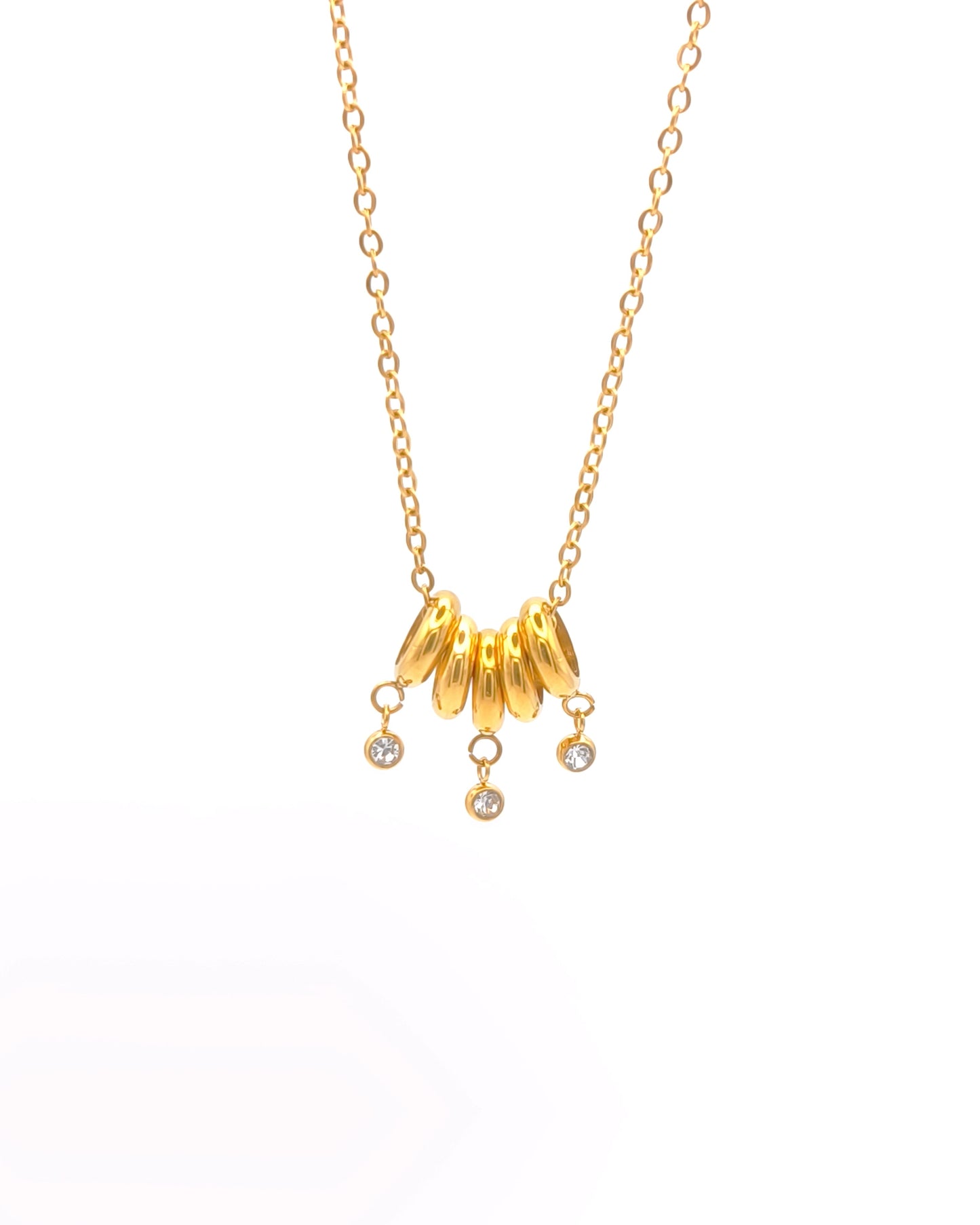 Talissement - collier pendentif 4 anneaux presentation