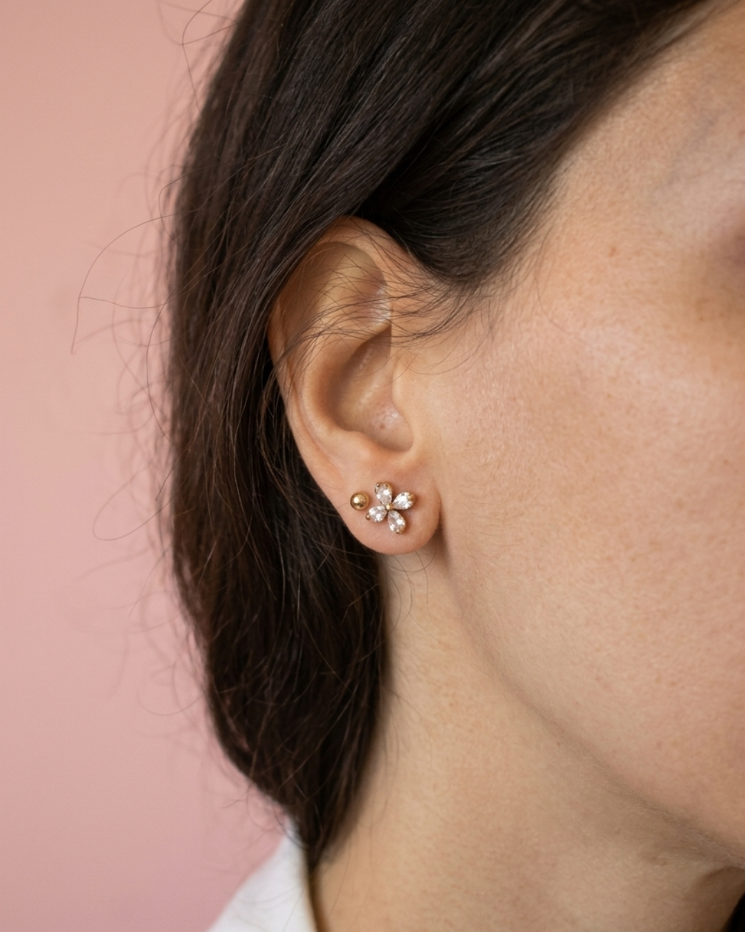 étoile - boucles d'oreilles portées peau mate