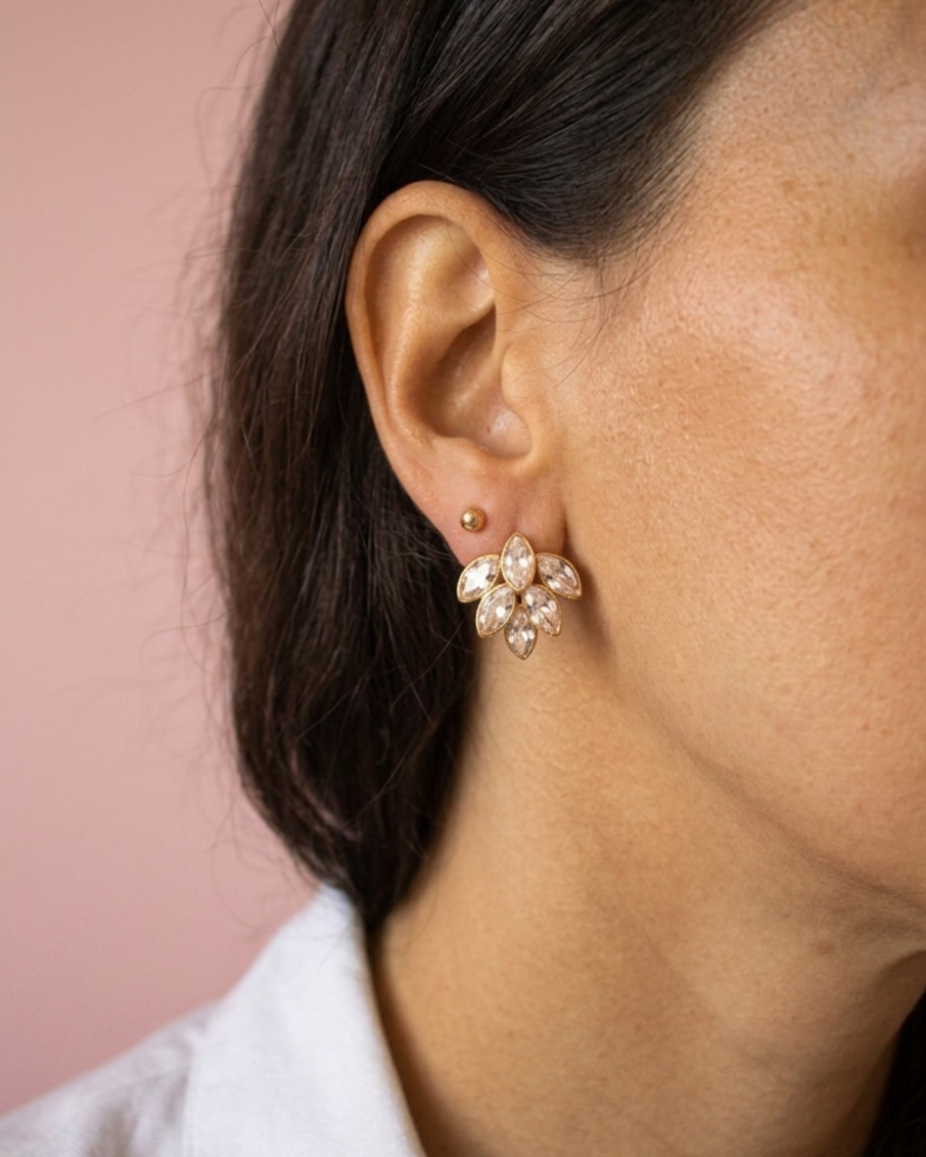 fairy -boucles d'oreilles présentation peau mate