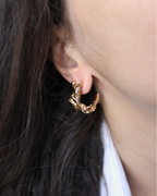 Crinkled irregular earrings