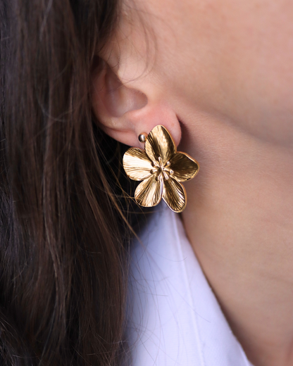 Poésie | Boucles d'oreilles fleur