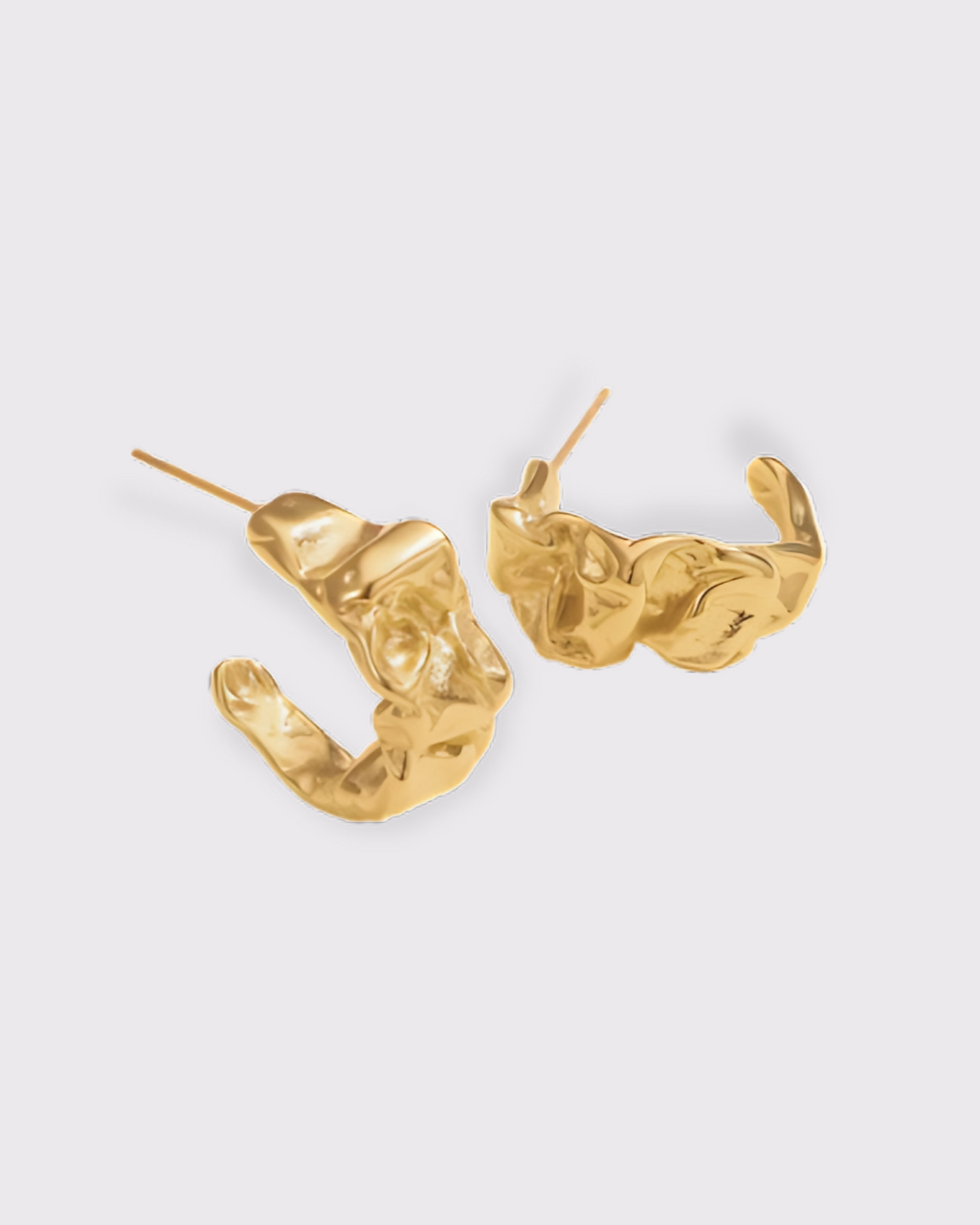 Crinkled irregular earrings