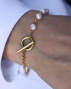 photo bracelet perles et bascule porté