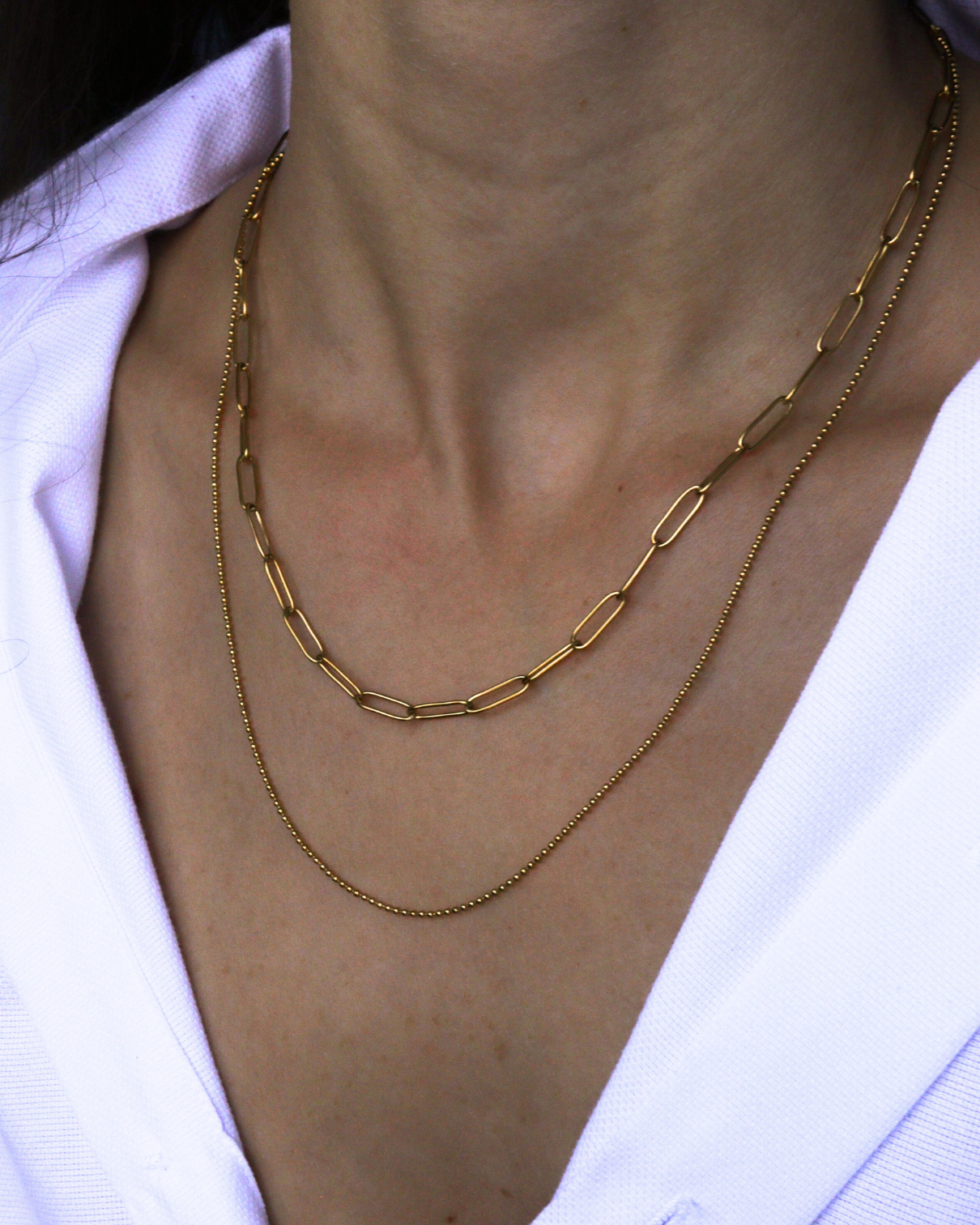 Vérité | Collier double trombone et billes