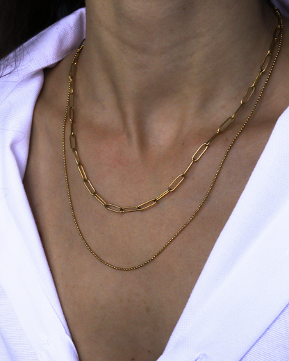 Vérité | Collier double trombone et billes
