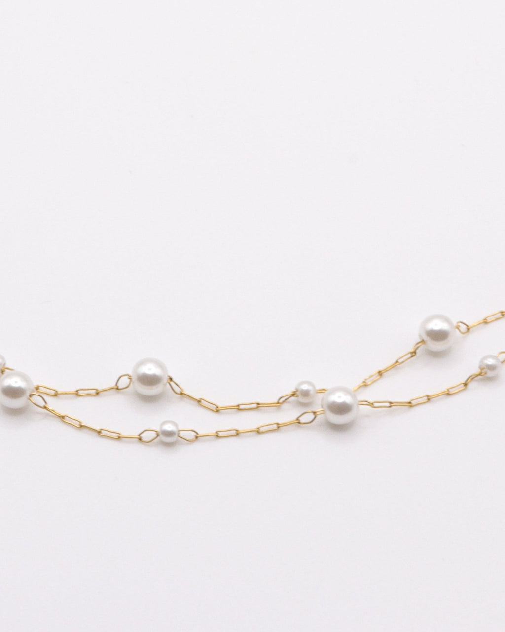 Layered pearl necklace
