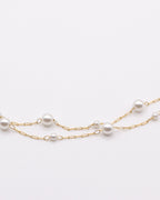 Layered pearl necklace
