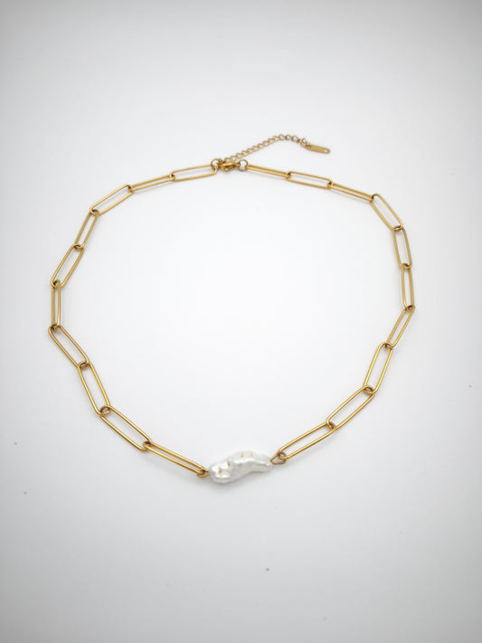 Prestance | collier trombone grosse perle